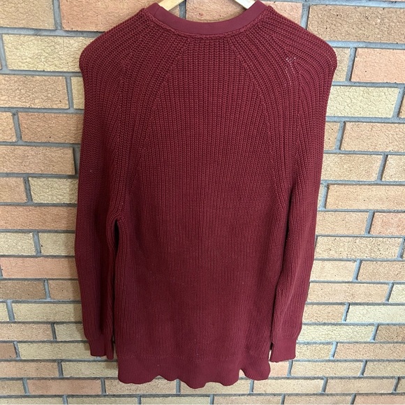 Varley Matteson Knit Sweater Russett Brown Anthropologie Long Tunic Knit XS - Picture 5 of 8